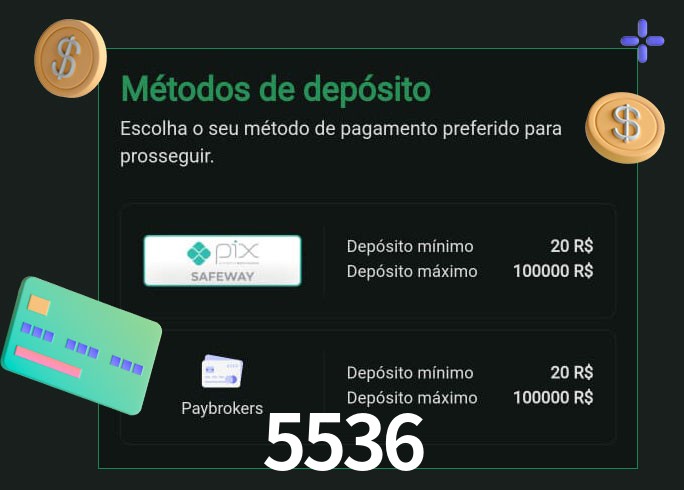 O cassino 5536bet oferece uma grande variedade de métodos de pagamento